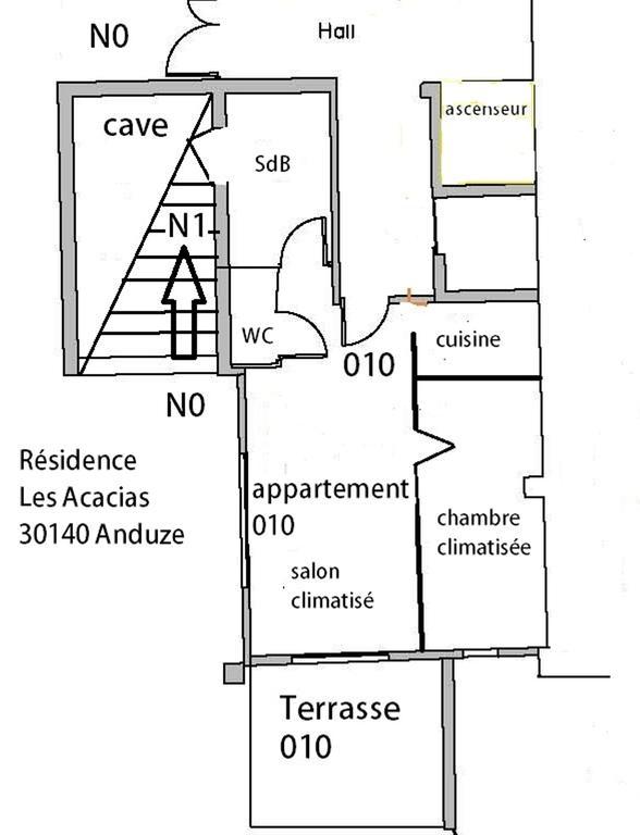 Appartement 10 Des Acacias Anduze Cameră foto